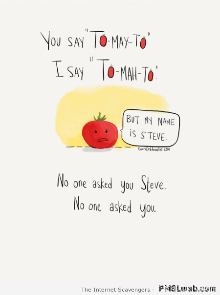Funny tomato cartoon at PMSLweb.com