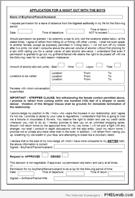 Guy going out application form at PMSLweb.com