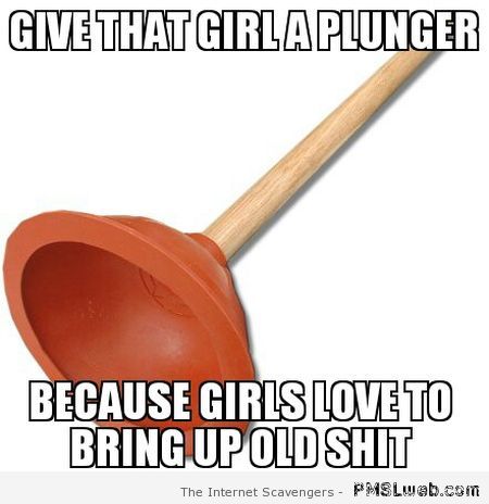 Give that girl a plunger meme at PMSLweb.com