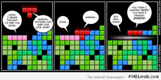 Funny Tetris cartoon at PMSLweb.com