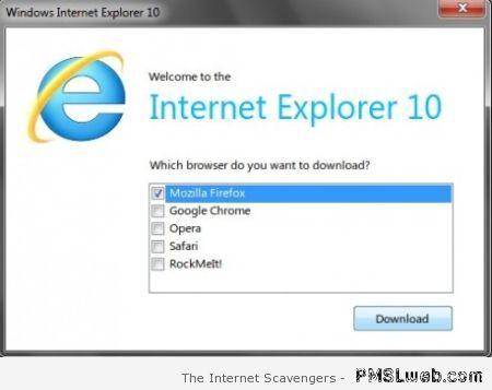 Internet explorer humor at PMSLweb.com