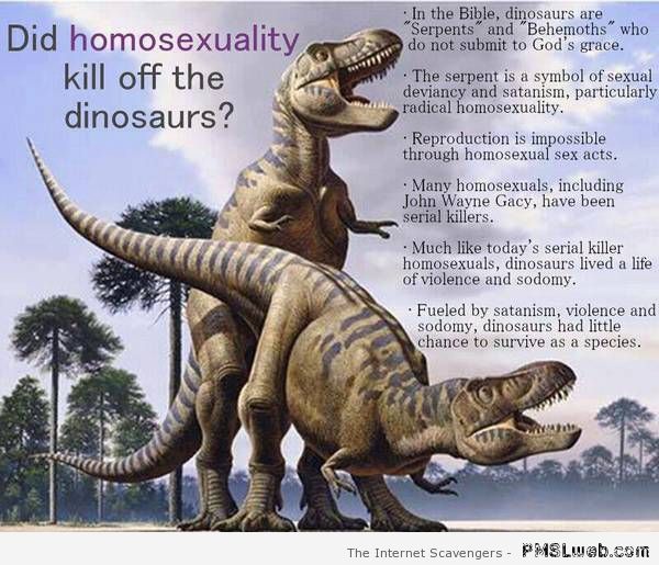 Did homosexuality kill off dinosaurs at PMSLweb.com