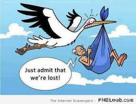 Funny stork cartoon at PMSLweb.com