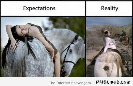 Horse riding funny expectations vs reality at PMSLweb.com