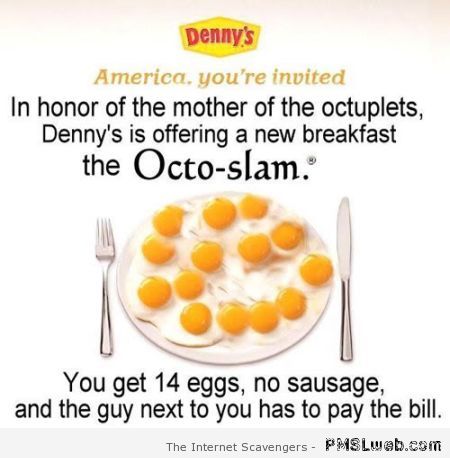 Funny octoslam breakfast at PMSLweb.com