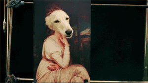 Funny dog in painting at PMSLweb.com