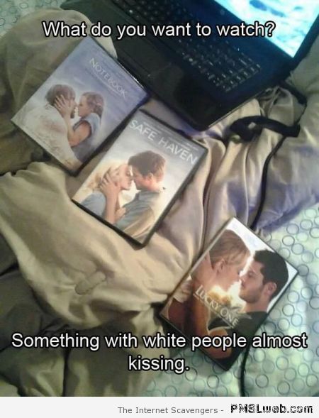 White people almost kissing humor at PMSLweb.com