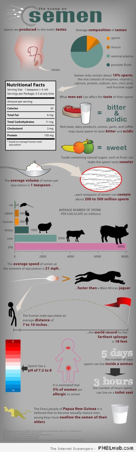 Interesting semen facts at PMSLweb.com