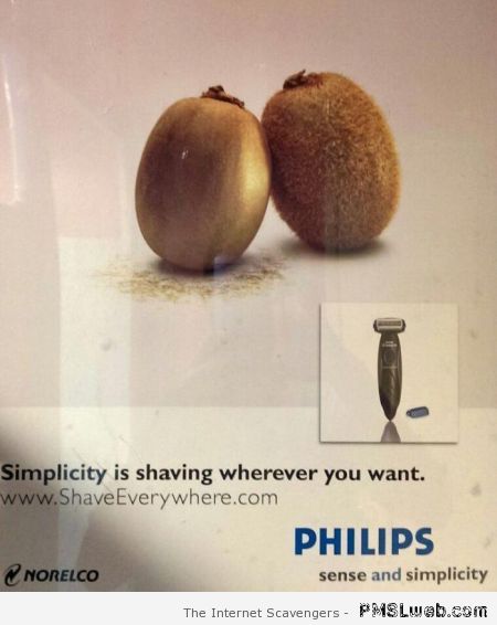Naughty Philips shaving advert at PMSLweb.com