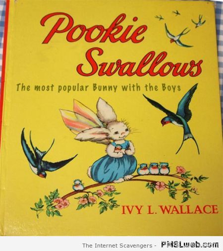 Pookie swallows funny childhood book title at PMSLweb.com