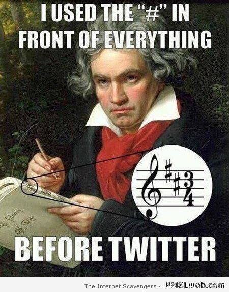 Beethoven hashtag meme at PMSLweb.com