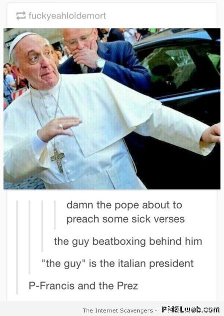 Pope rap humor at PMSLweb.com