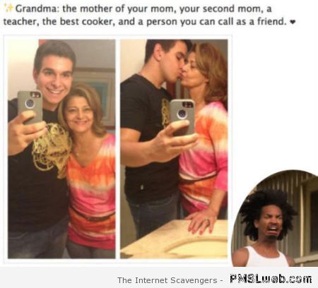 Grandma selfie kiss fail – TGIF chuckles at PMSLweb.com