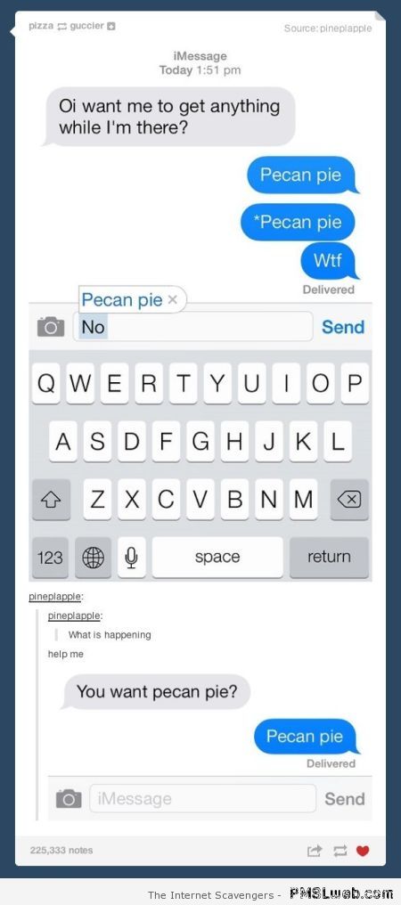 Pecan pie autocorrect fail at PMSLweb.com