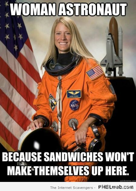 Woman astronaut meme – Weekend nonsense at PMSLweb.com