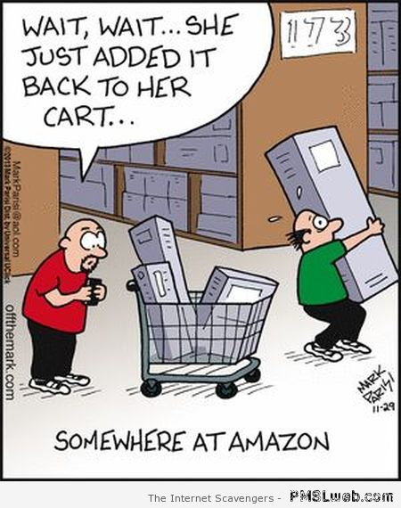 Amazon funny cartoon at PMSLweb.com