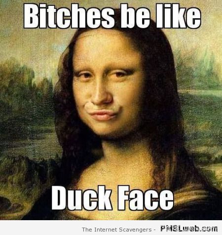 Mona Lisa duckface at PMSLweb.com