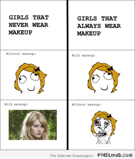 Girls and makeup humor at PMSLweb.com