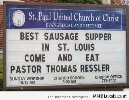 Funny church sign fail at PMSLweb.com