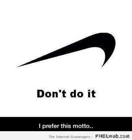 Don’t do it Nike parody at PMSLweb.com
