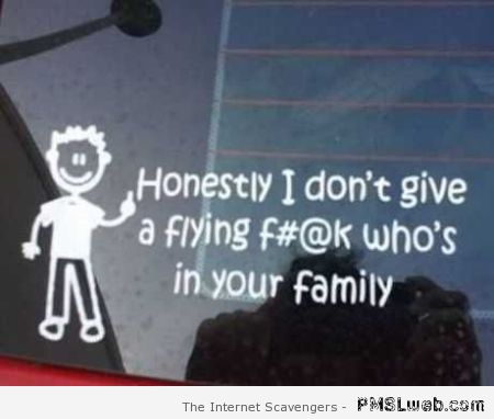 Sarcastic stick family sticker – Funny Sunday pictures at PMSLweb.com