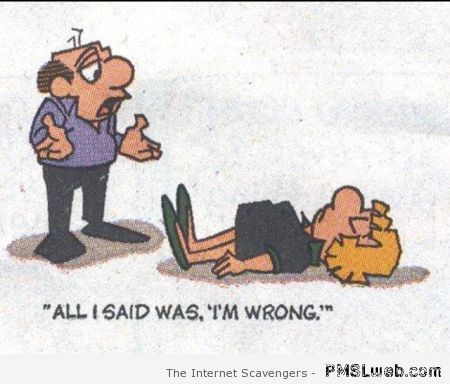 I’m wrong humoristic cartoon at PMSLweb.com