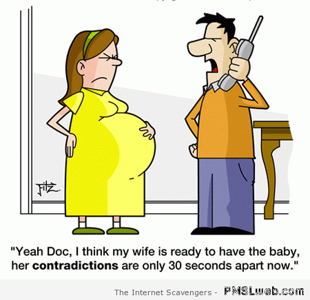 Funny wife contradictions cartoon at PMSLweb.com