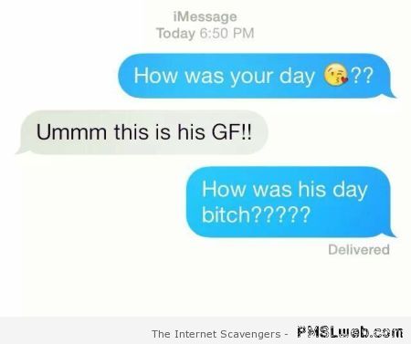 Funny how was your day text message at PMSLweb.com