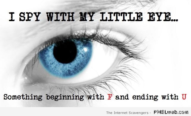 I spy with my little eye sarcasm – Daily sarcasm at PMSLweb.com