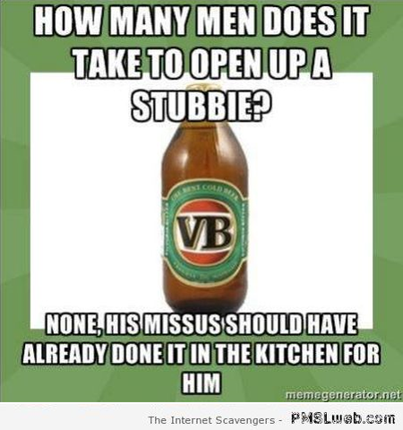 How many men does it take to open up a stubbie – Funny Straya at PMSLweb.com