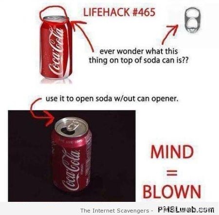 Funny stupid soda can hack  