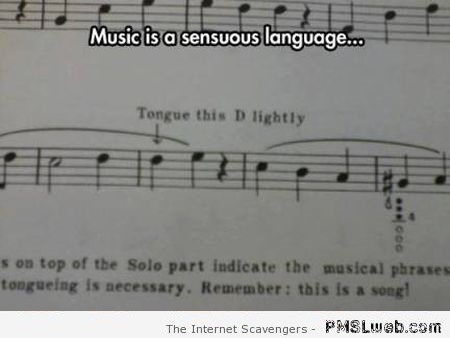Funny music is a sensuous language at PMSLweb.com