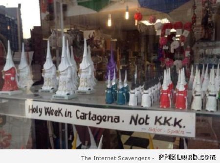 Holy week in Cartagena not the KKK funny picture at PMSLweb.com