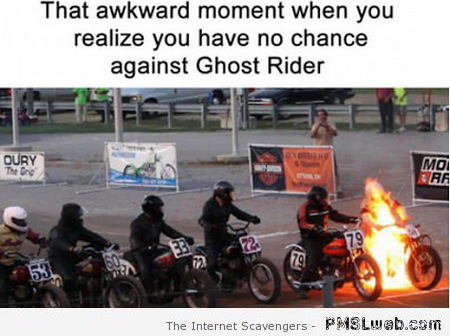 Racing against ghost rider humor at PMSLweb.com