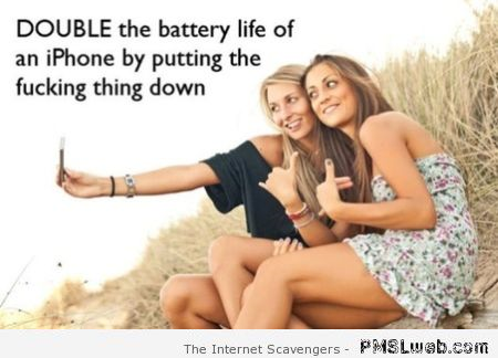 Double your iPhone battery life stupid hack at PMSLweb.com