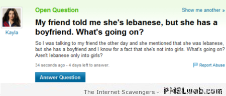 Funny my friend is Lebanese fail at PMSLweb.com