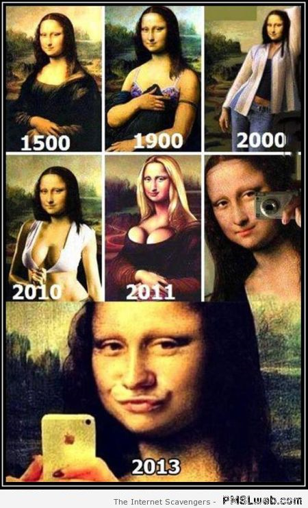 Funny evolution of Mona Lisa at PMSLweb.com