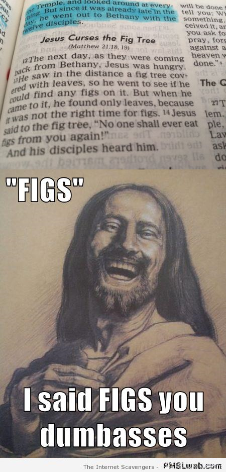 Jesus said figs humor at PMSLweb.com