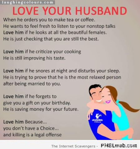Funny love your husband rules at PMSLweb.com