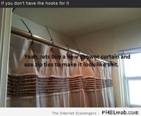Funny shower curtain life hack at PMSLweb.com