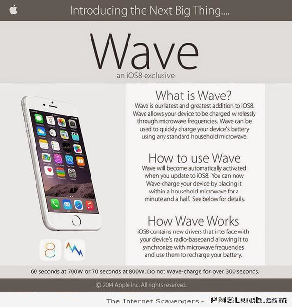 Apple wave humor at PMSLweb.com
