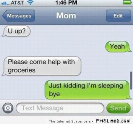 Lazy text messaging at PMSLweb.com