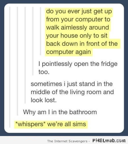 We are all sims humor at PMSLweb.com