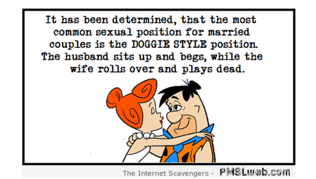 Married couples favorite sexual position joke – Funny Friday collection at PMSLweb.com