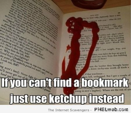 Stupid ketchup bookmark hack at PMSLweb.com