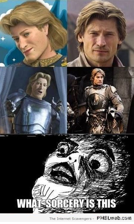 Jaime Lannister and Prince charming meme at PMSLweb.com