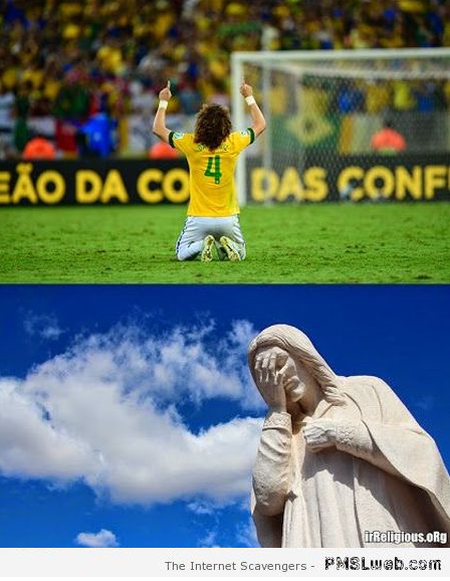 Funny Christ the redeemer and David Luiz meme at PMSLweb.com