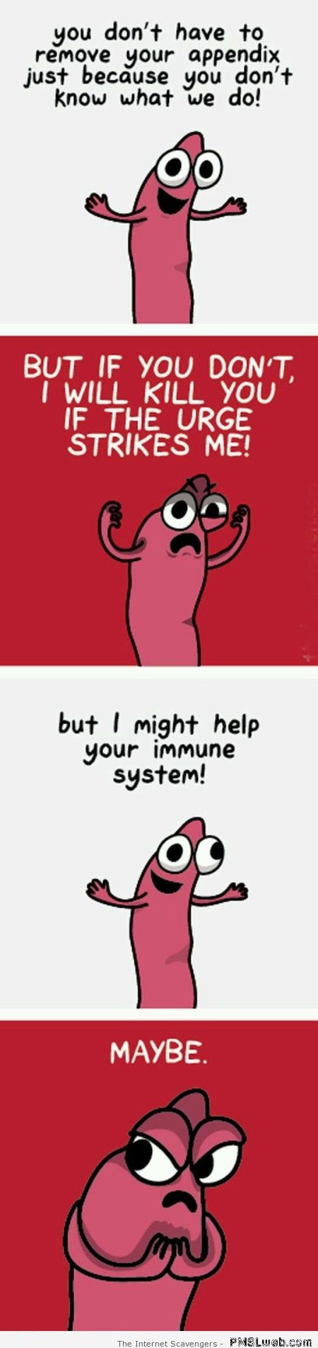 Funny appendix humor at PMSLweb.com