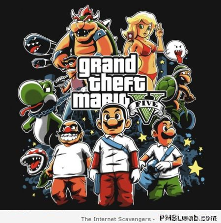 Grand theft Mario parody at PMSLweb.com