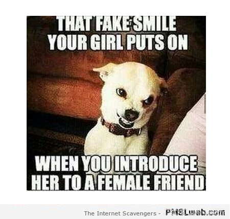 That fake smile your girl puts on meme at PMSLweb.com